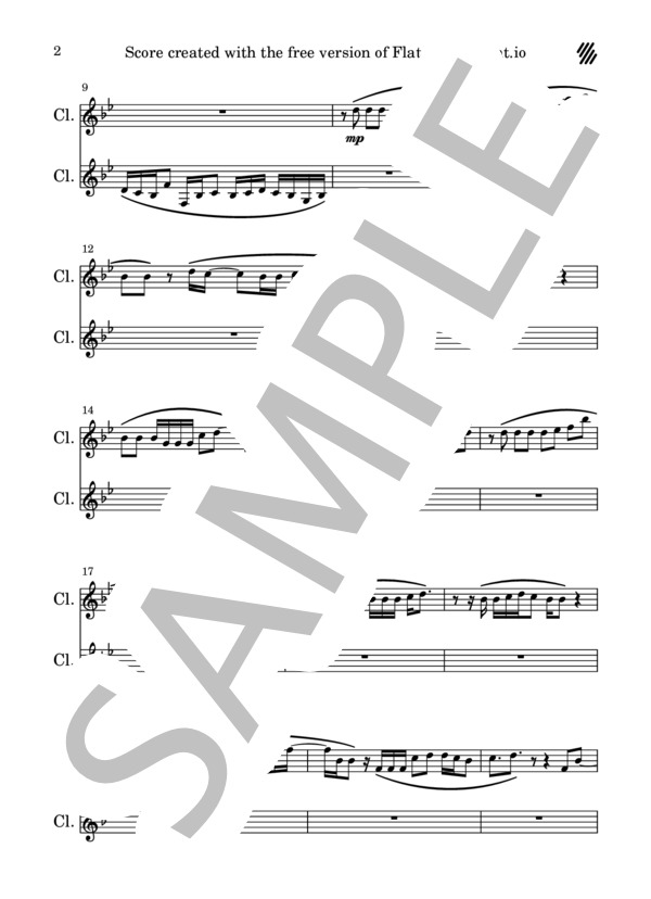 pretender (Official髭男dism) / クラリネット 中〜上級 - サンプル譜面 2/5