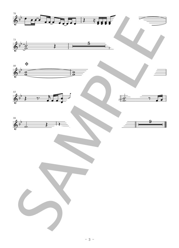 Pretender(メロディー譜:クラリネット） (Official髭男dism) / 上級 - サンプル譜面 3/3