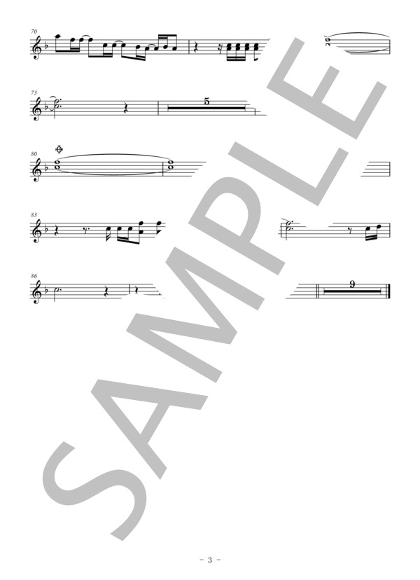 Pretender(メロディー譜:アルトサックス） (Official髭男dism) / 上級 - サンプル譜面 3/3