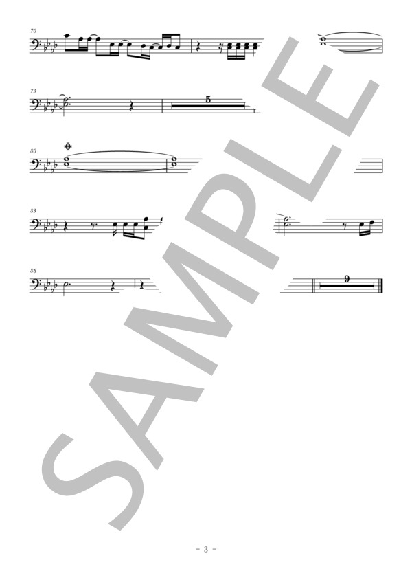 Pretender(メロディー譜:ユーフォニアム） (Official髭男dism) / 上級 - サンプル譜面 3/3