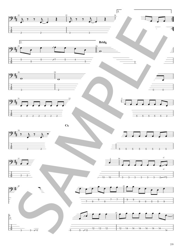 Prologue (美波) / エレキベース 初〜中級 - サンプル譜面 2/5