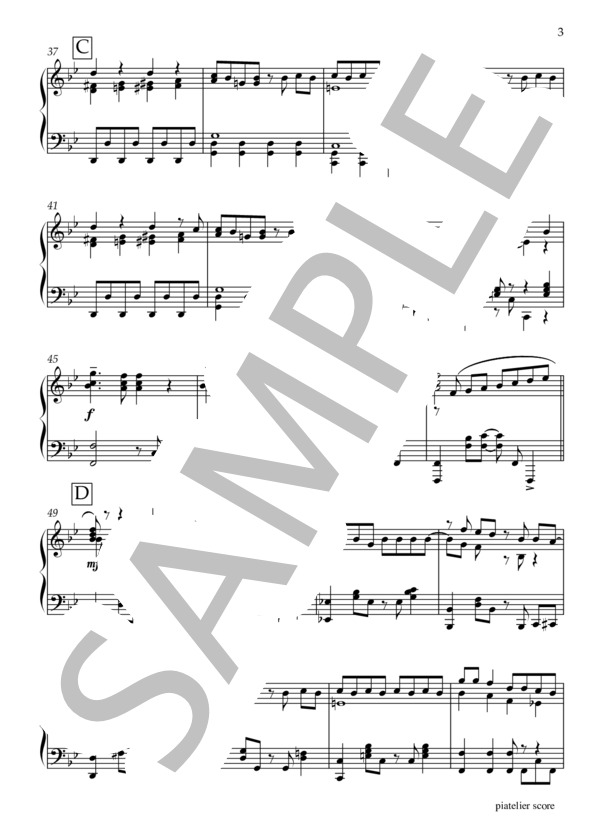 【ピアノソロ】サンキュー神様（中〜上級） (菅田将暉&中村倫也) / 中〜上級 - サンプル譜面 3/5