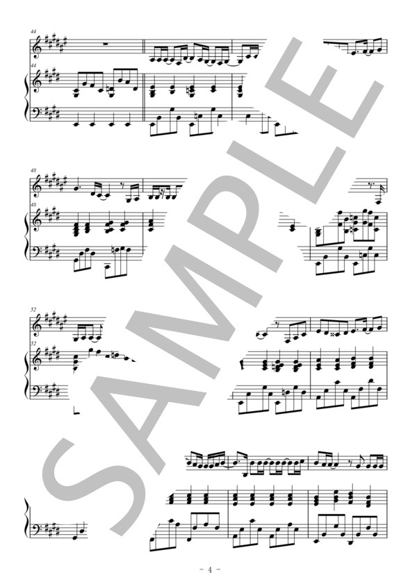 Laughter(バスクラリネット＆ピアノ伴奏） (Official髭男dism) / 中〜上級 - サンプル譜面 4/5