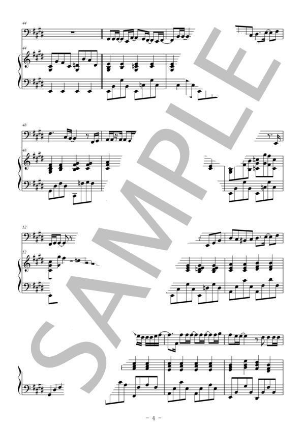 Laughter(ユーフォニアム＆ピアノ伴奏） (Official髭男dism) / 中〜上級 - サンプル譜面 4/5