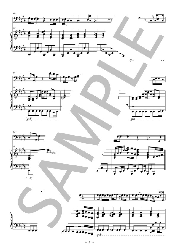 Laughter(ユーフォニアム＆ピアノ伴奏） (Official髭男dism) / 中〜上級 - サンプル譜面 5/5