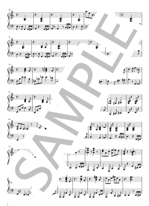 レッドデータクリーチャー (日食 なつこ) / ピアノ弾き語り 中級 - サンプル譜面 2/4