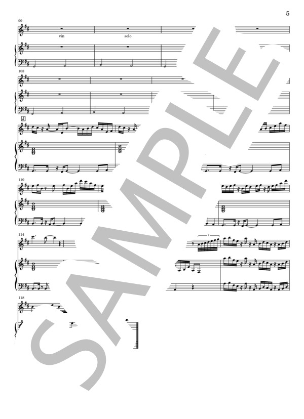 regards (堀江 沙知) / アンサンブルピアノ＋他楽器 上級 - サンプル譜面 5/5