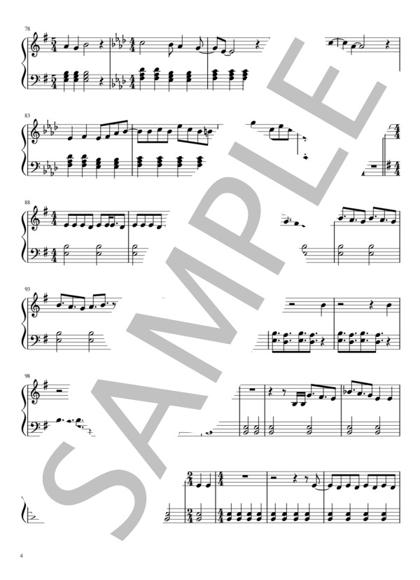 ロキ (みきとP) / ピアノソロ 初級 - サンプル譜面 4/5