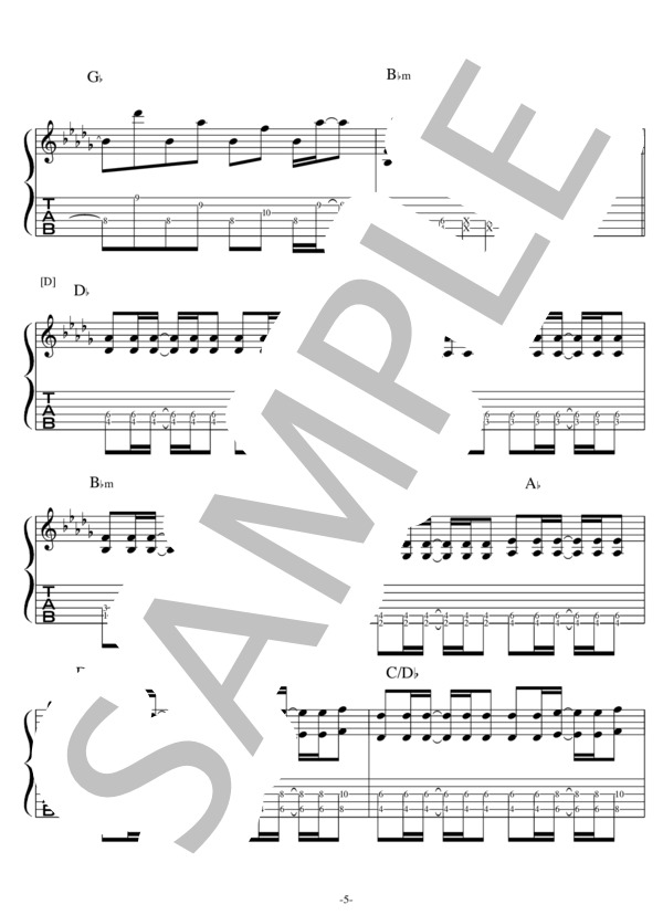 ROLLING 1000 tOON ギター演奏動画あり (マキシマムザホルモン) / エレキギター 初〜中級 - サンプル譜面 5/5