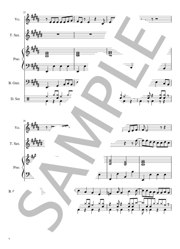 ロマンスの林檎 (SPRiNGS) / バンドスコア 初〜中級 - サンプル譜面 4/5