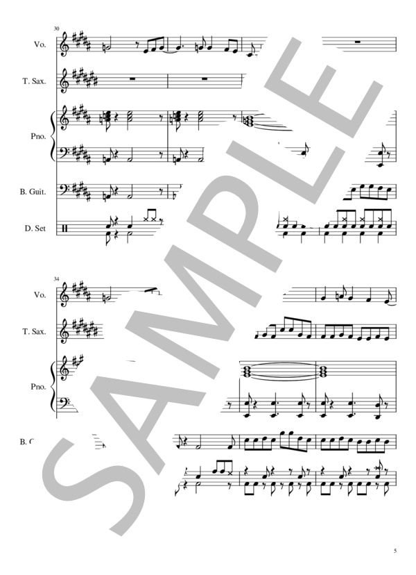 ロマンスの林檎 (SPRiNGS) / バンドスコア 初〜中級 - サンプル譜面 5/5