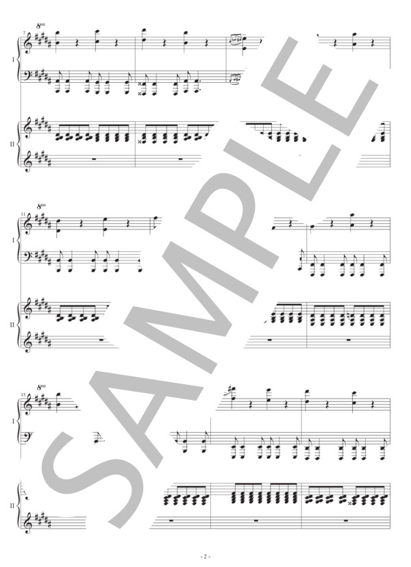 楽譜】Rain / 坂本 龍一 (ピアノ2台4手 / 中級) - Piascore 楽譜ストア