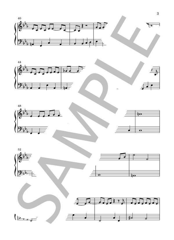 SAMPO (くるり) / ピアノソロ 入門 - サンプル譜面 3/5