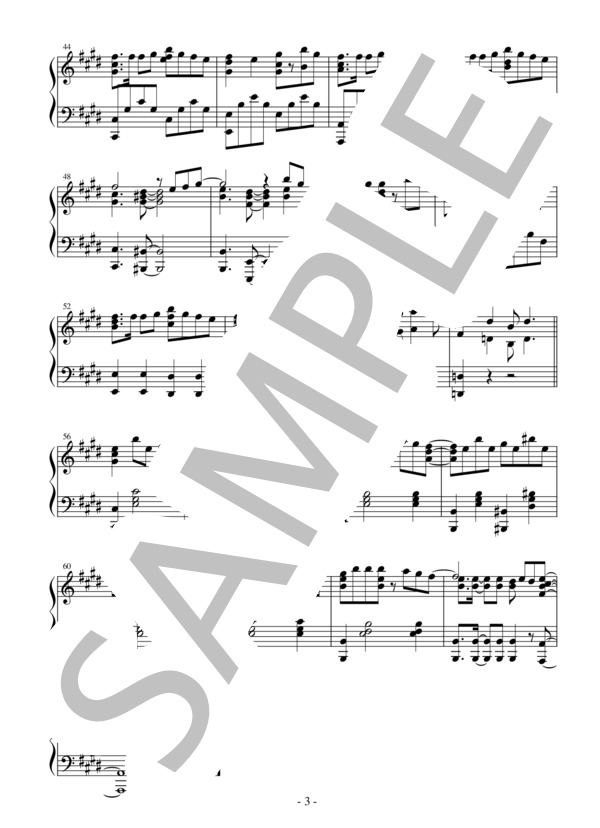 【エクセレントピアノ】鬼ノ木偶刀、かく語りき TVアニメ「ナカノヒトゲノム【実況中】」挿入歌 (片霧 烈火) / ピアノソロ 上級 - サンプル譜面 3/3