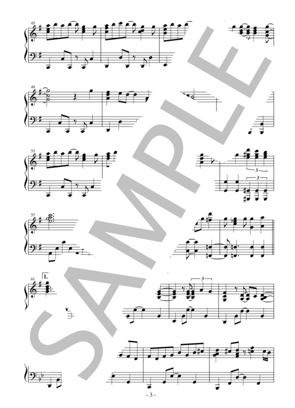 【エクセレントピアノ】I'm with you TVアニメ「うちの娘の為ならば、俺はもしかしたら魔王も倒せるかもしれない。」オープニングテーマ (高尾 奏音) / ピアノソロ 上級 - サンプル譜面 3/4