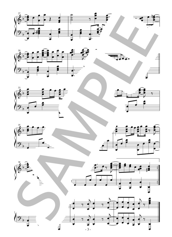 【エクセレントピアノ】TEMPEST TVアニメ「魔王様、リトライ！」オープニングテーマ (石原 夏織) / ピアノソロ 上級 - サンプル譜面 3/3