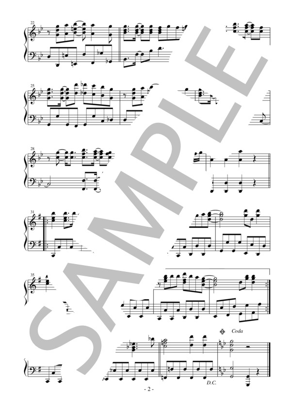 【エクセレントピアノ】スマイルスキル＝スキスキル！ TVアニメ「私、能力は平均値でって言ったよね！」オープニングテーマ (赤き誓い) / ピアノソロ 上級 - サンプル譜面 2/2