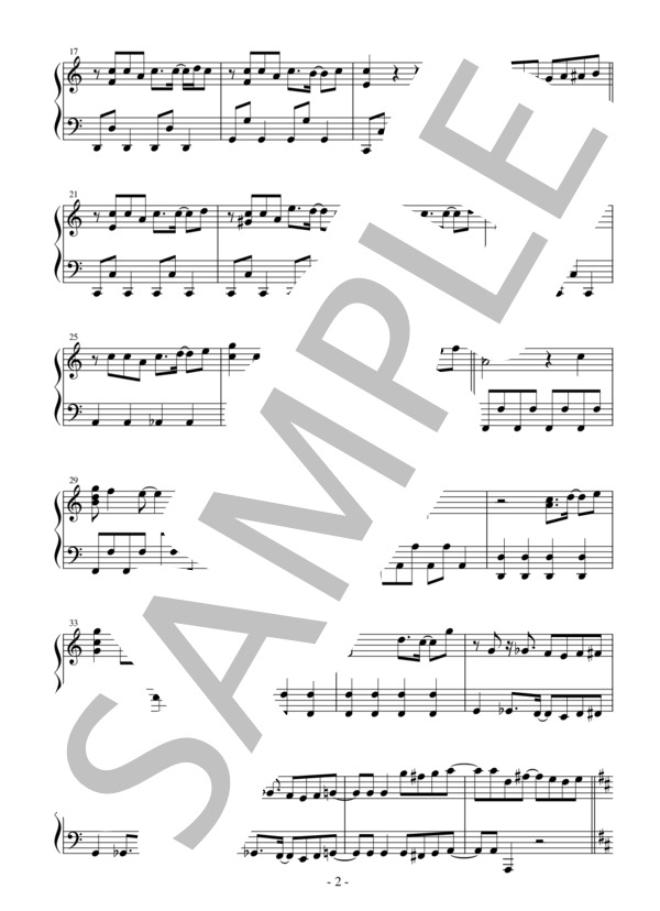 【かんたんピアノ】よいまちカンターレ TVアニメ「まちカドまぞく」エンディングテーマ (藤本 功一) / ピアノソロ 初〜中級 - サンプル譜面 2/4