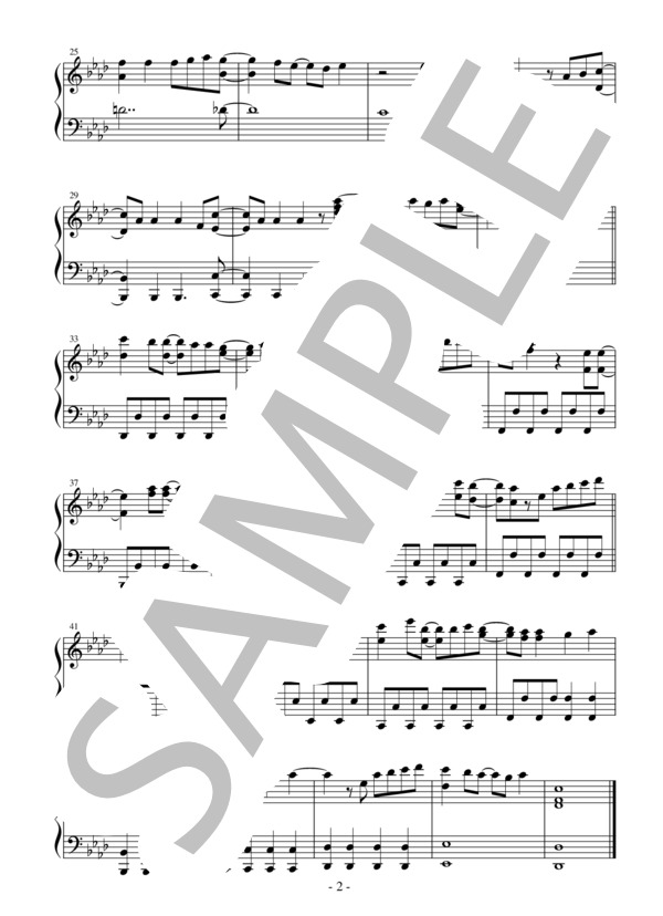 【かんたんピアノ】ツバサ TVアニメ「あひるの空」エンディングテーマ (saji) / ピアノソロ 初〜中級 - サンプル譜面 2/5