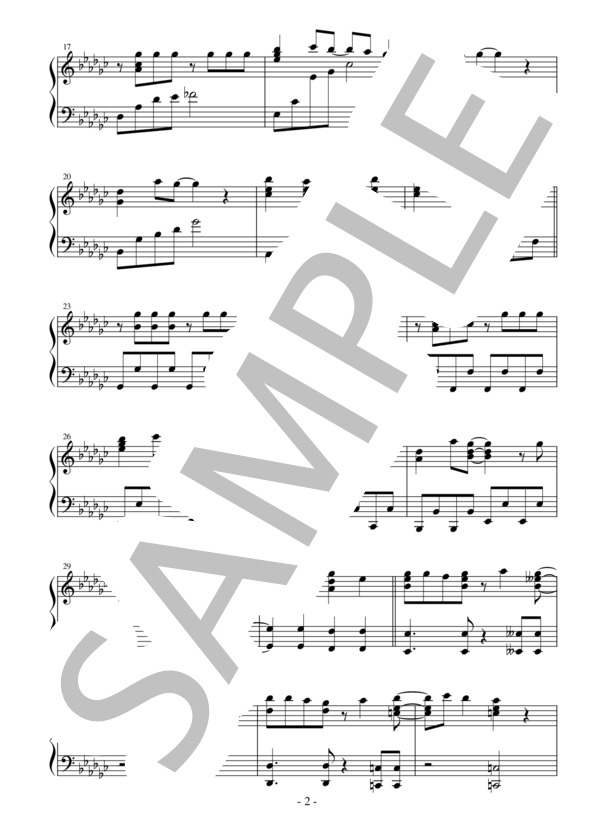 【ジャストピアノ】Shiny Happy Days TVアニメ「ネコぱら」オープニングテーマ (廣瀬 祐輝) / ピアノソロ 中〜上級 - サンプル譜面 2/3