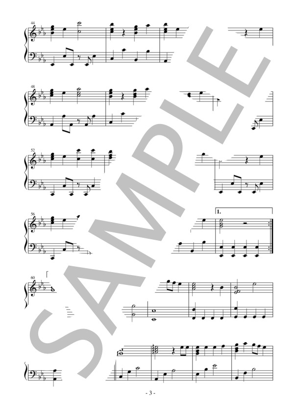 【ジャストピアノ】決戦スピリット TVアニメ「ハイキュー!! TO THE TOP(第4期）」エンディングテーマ (CHiCO with HoneyWorks) / ピアノソロ 中〜上級 - サンプル譜面 3/5