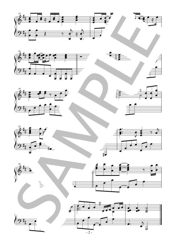 【エクセレントピアノ】Ray of Light TVアニメ「ランウェイで笑って」エンディングテーマ (ジェジュン) / ピアノソロ 上級 - サンプル譜面 2/2