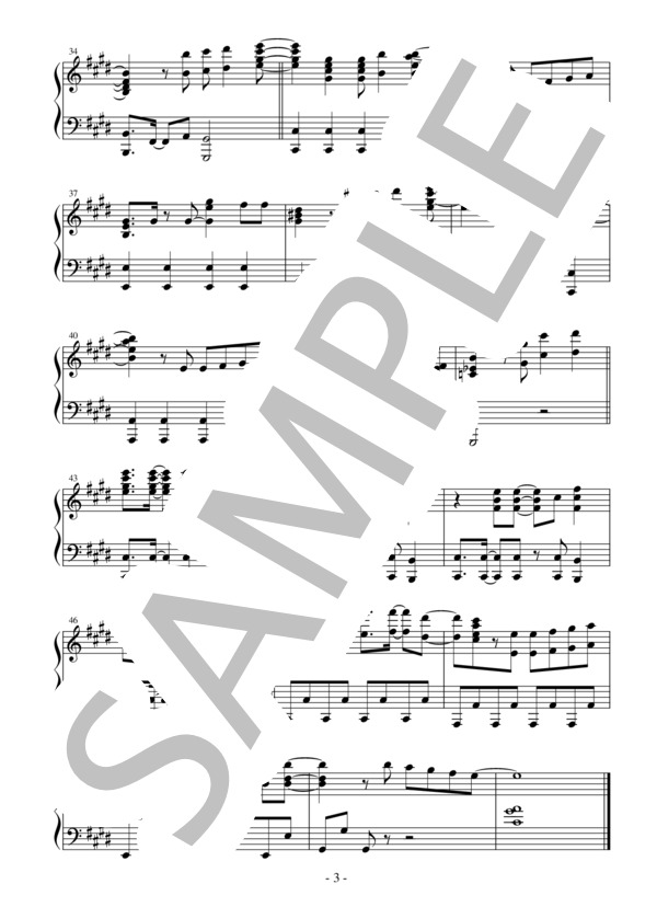 【ジャストピアノ】蝶の飛ぶ水槽 TVアニメ「pet」オープニングテーマ (TK from 凛として時雨) / ピアノソロ 中〜上級 - サンプル譜面 3/3