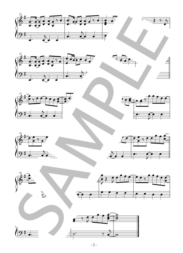 【かんたんピアノ】ちいさな日々 TVアニメ「かくしごと」オープニングテーマ (flumpool) / ピアノソロ 初〜中級 - サンプル譜面 2/3