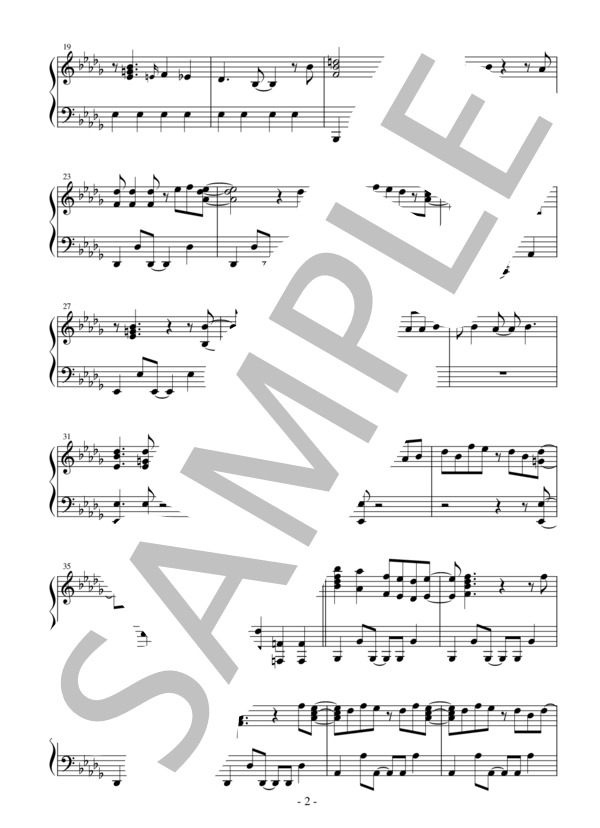 【ジャストピアノ】Into the blue’s TVアニメ「LISTENERS リスナーズ」オープニングテーマ (ACCAMER) / ピアノソロ 中〜上級 - サンプル譜面 2/3