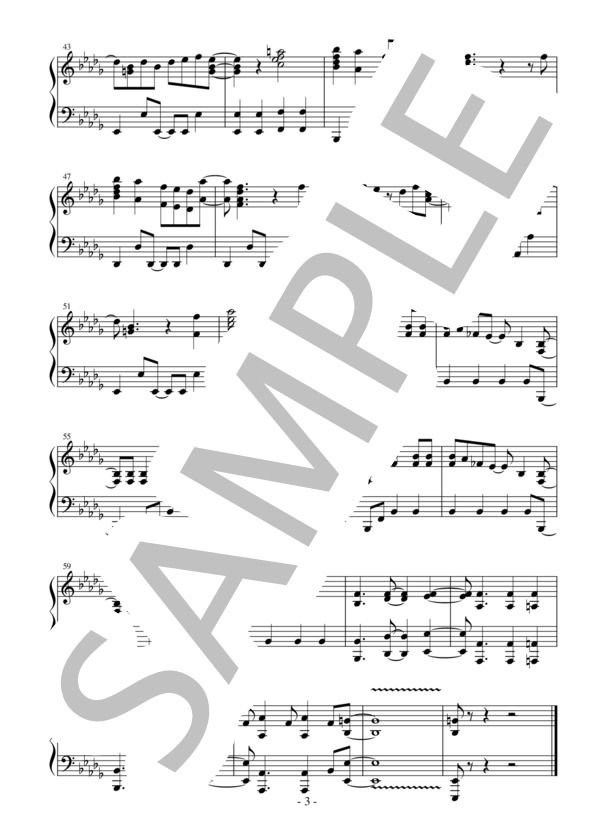 【ジャストピアノ】Into the blue’s TVアニメ「LISTENERS リスナーズ」オープニングテーマ (ACCAMER) / ピアノソロ 中〜上級 - サンプル譜面 3/3