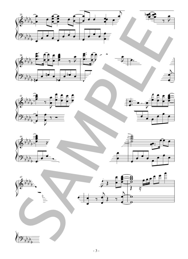 【ジャストピアノ】700,000,000,000,000,000,000,000の空で TVアニメ「ラピスリライツ」挿入歌 (LIGHTs) / ピアノソロ 中〜上級 - サンプル譜面 3/3