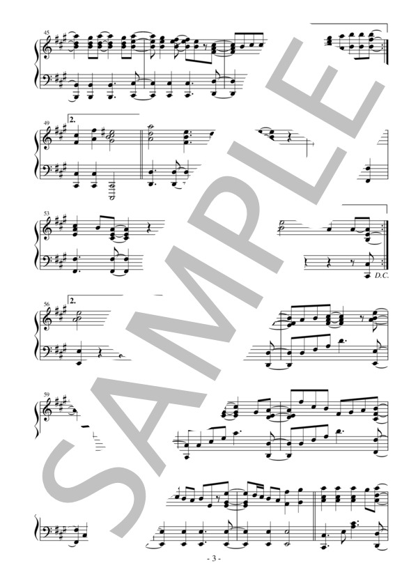 【エクセレントピアノ】SPARK-AGAIN TVアニメ「炎炎ノ消防隊 弐ノ章」オープニングテーマ (Aimer) / ピアノソロ 上級 - サンプル譜面 3/4