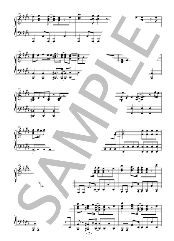 【ジャストピアノ】FIRST DROP TVアニメ「彼女、お借りします」エンディングテーマ (halca) / ピアノソロ 中〜上級 - サンプル譜面 2/3