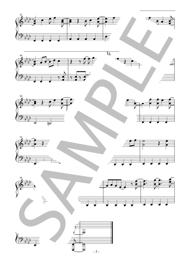 【かんたんピアノ】正解不正解 TVアニメ「魔王学院の不適合者～史上最強の魔王の始祖、転生して子孫たちの学校へ通う～」オープ (CIVILIAN) / ピアノソロ 初〜中級 - サンプル譜面 3/5