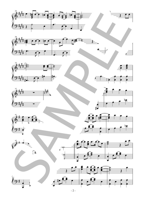 【ジャストピアノ】I will… TVアニメ「ソードアート・オンライン アリシゼーション War of Underworld」エンディングテーマ (藍井 エイル) / ピアノソロ 中〜上級 - サンプル譜面 2/5