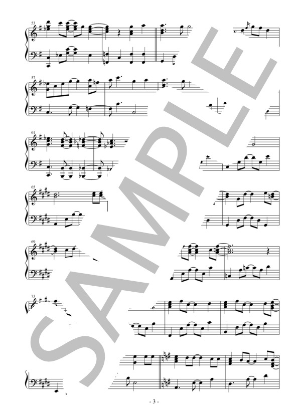 【ジャストピアノ】I will… TVアニメ「ソードアート・オンライン アリシゼーション War of Underworld」エンディングテーマ (藍井 エイル) / ピアノソロ 中〜上級 - サンプル譜面 3/5