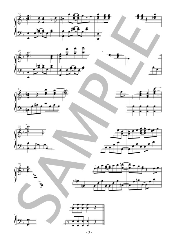 【エクセレントピアノ】Heart+Heart TVアニメ「アサルトリリィ Bouquet」エンディングテーマ (一柳梨璃(CV:赤尾ひかる)) / ピアノソロ 上級 - サンプル譜面 3/3