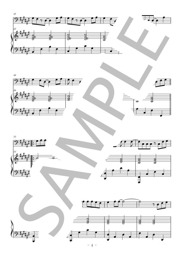 secret base～君がくれたもの～（トロンボーン＆ピアノ伴奏) / ZONE (戸松 遥) / 中級 - サンプル譜面 4/5