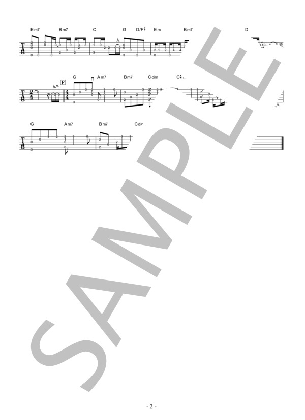 TEENAGER FOREVER (King Gnu) / ギターソロ 上級 - サンプル譜面 2/2