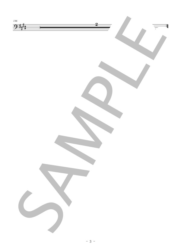 島唄（メロディー譜:トロンボーン） (THE BOOM) / 中級 - サンプル譜面 3/3