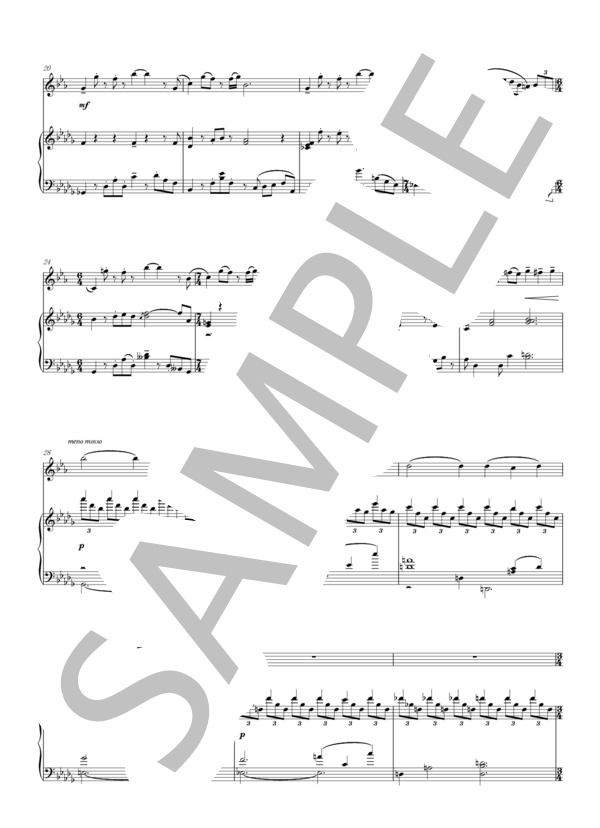 その声の先に（デュオ） (かしわ 丸餅) / アンサンブルピアノ＋他楽器 中〜上級 - サンプル譜面 2/4