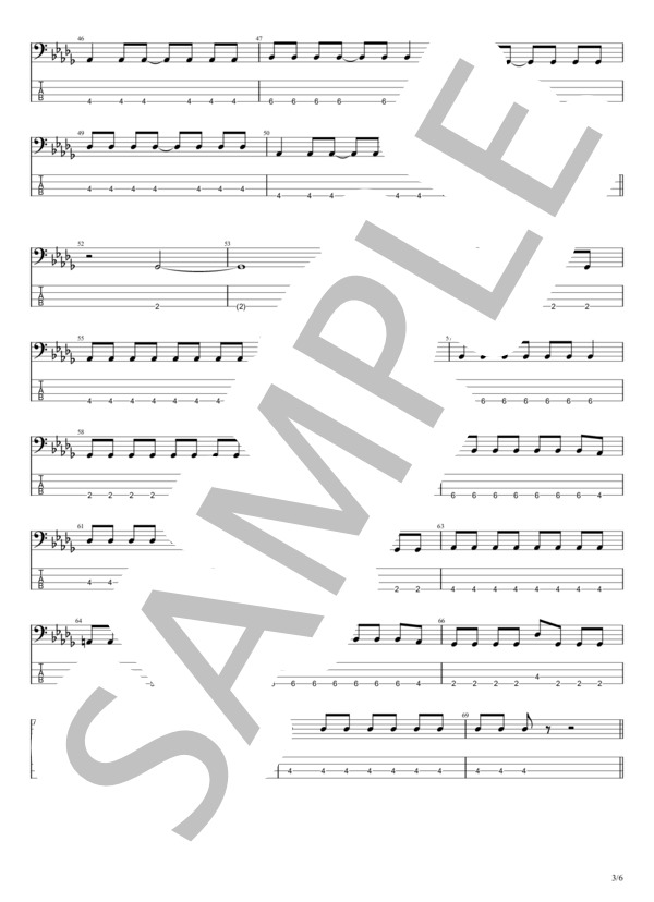 stay with me (FOMARE) / エレキベース 初級 - サンプル譜面 3/5