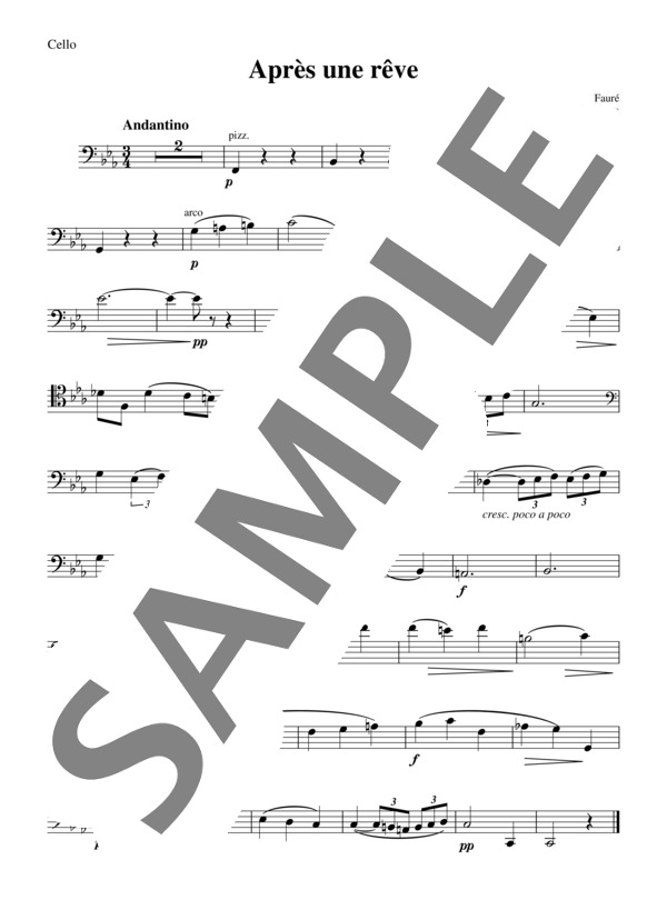 フォーレ「夢のあとに」（ピアノ三重奏） (ガブリエル・ユルバン・フォーレ) / アンサンブルピアノ＋他楽器 初〜中級 - サンプル譜面 5/5