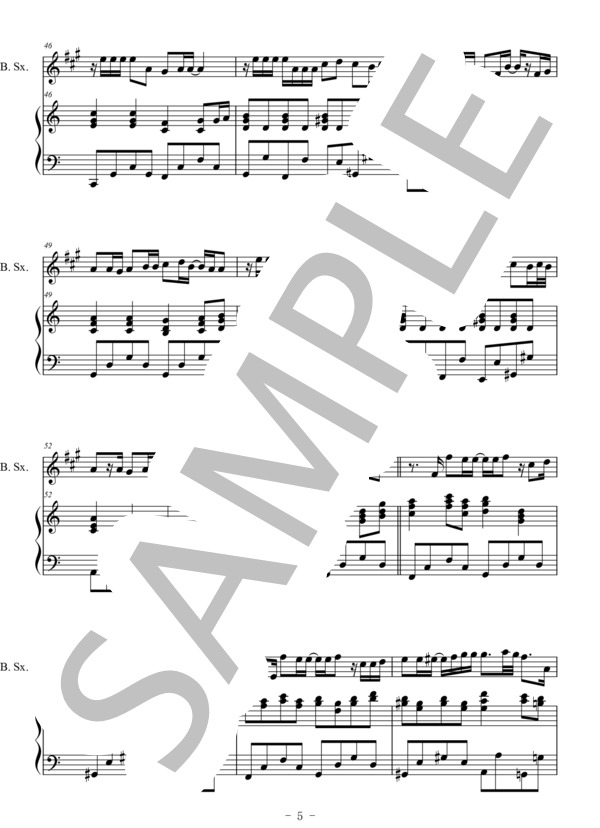 Story(バリトンサックス＆ピアノ伴奏） (AI) / 中〜上級 - サンプル譜面 5/5