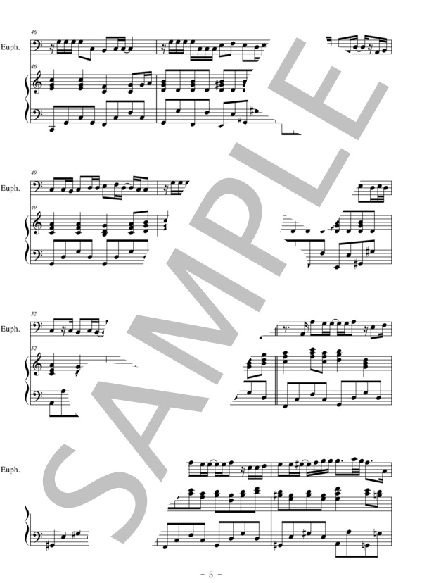 Story(ユーフォニアム＆ピアノ伴奏） (AI) / 中〜上級 - サンプル譜面 5/5