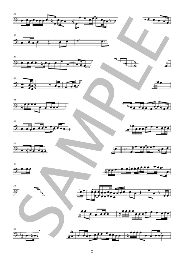 Story(メロディー譜:ユーフォニアム） (AI) / 中〜上級 - サンプル譜面 2/3