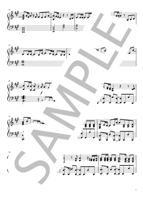 I love... (Official髭男dism) / ピアノソロ 上級 - サンプル譜面 3/5