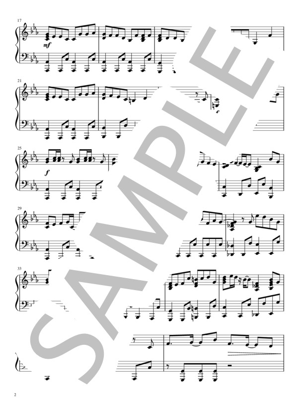 ハルジオン (YOASOBI) / ピアノソロ 上級 - サンプル譜面 2/5