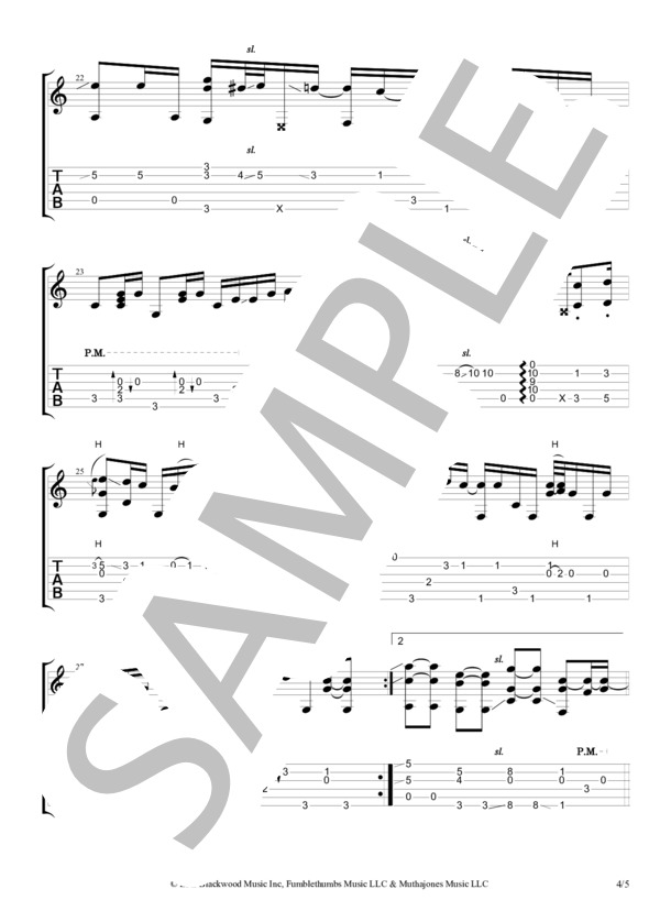 楽譜】Sunrise / ノラ・ジョーンズ (ギターソロ / 初〜中級