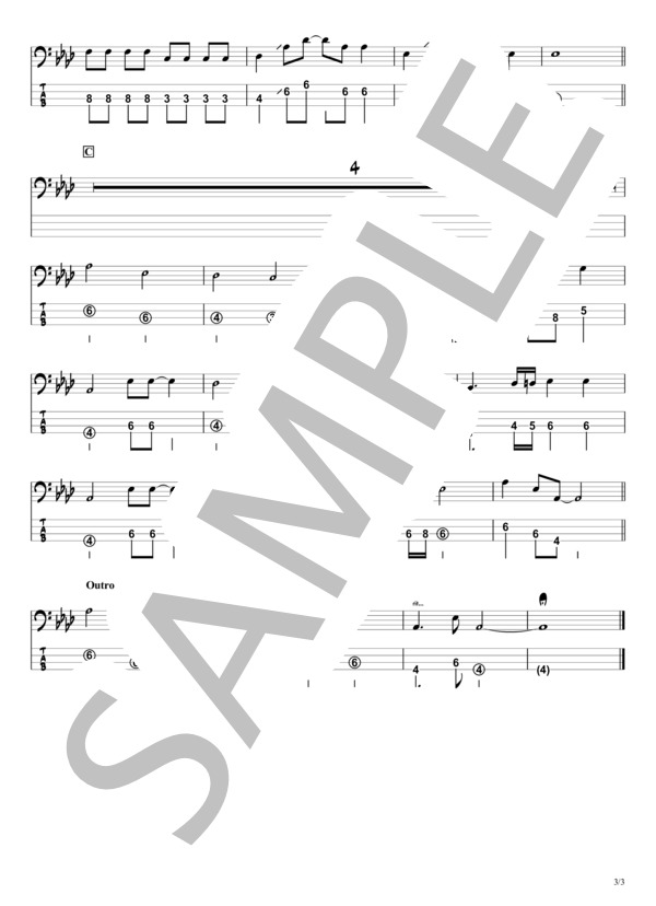 楽譜】 あいみょん『ベースTAB譜』 / あいみょん (エレキベース / 入門